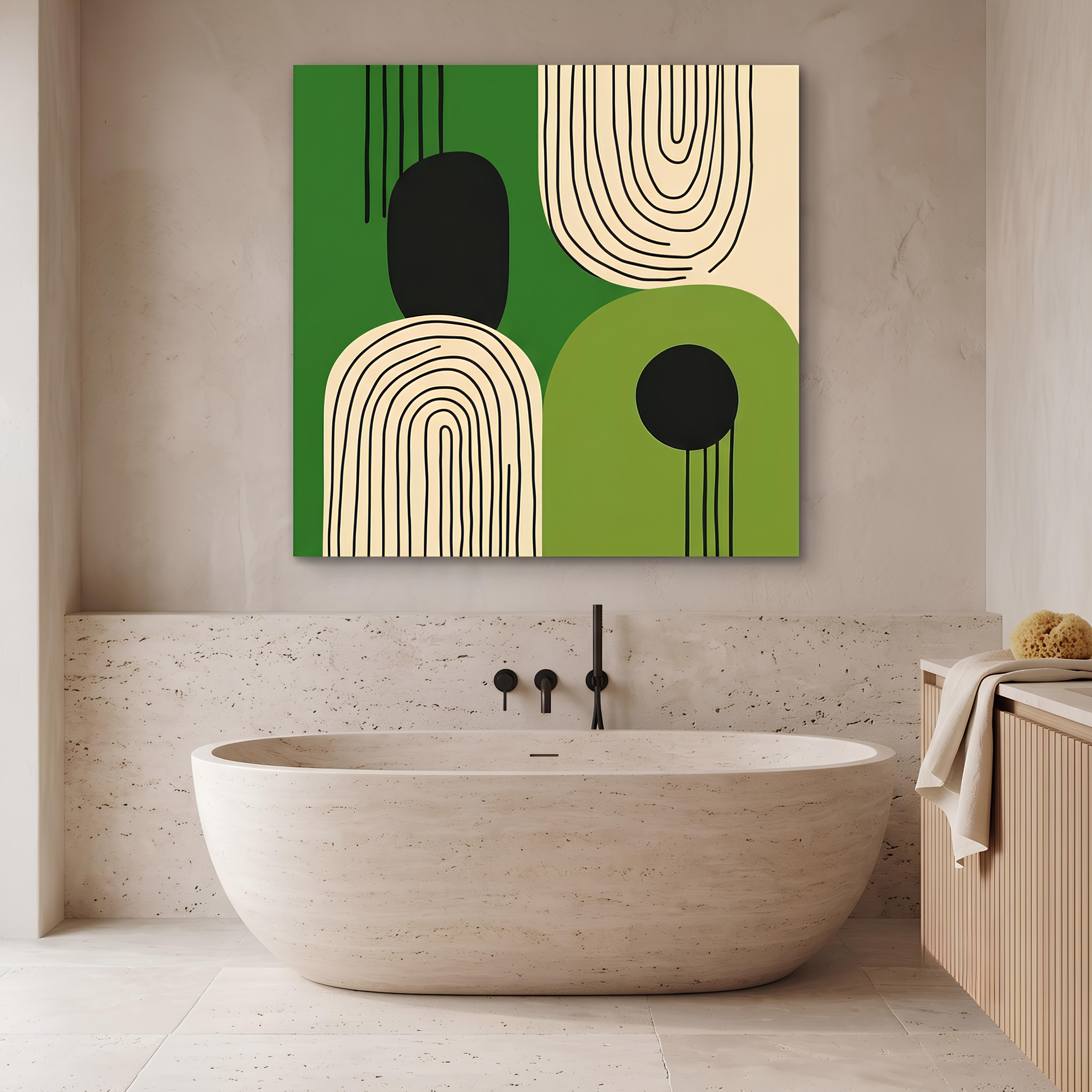 Abstract Boho Geometric Glass Wall Art