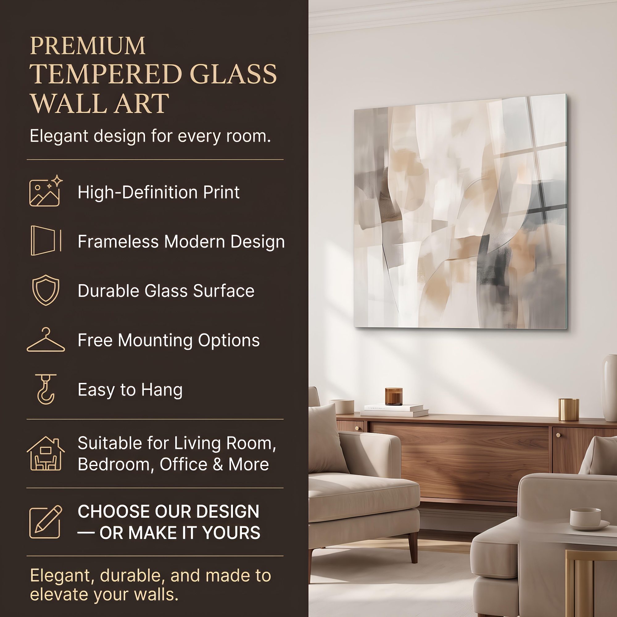 Mediterranean Twilight Glass Wall Art