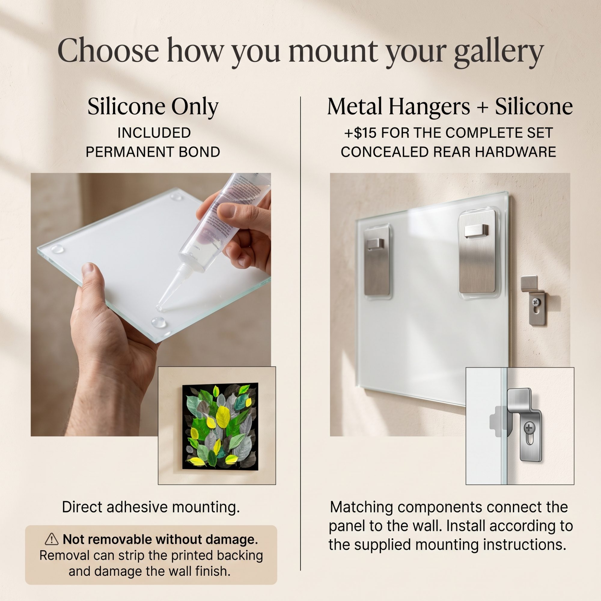 Personalized Glass Photo Wall Art – Set of 6 Custom 8×8-Inch Tempered Glass Photo Tiles